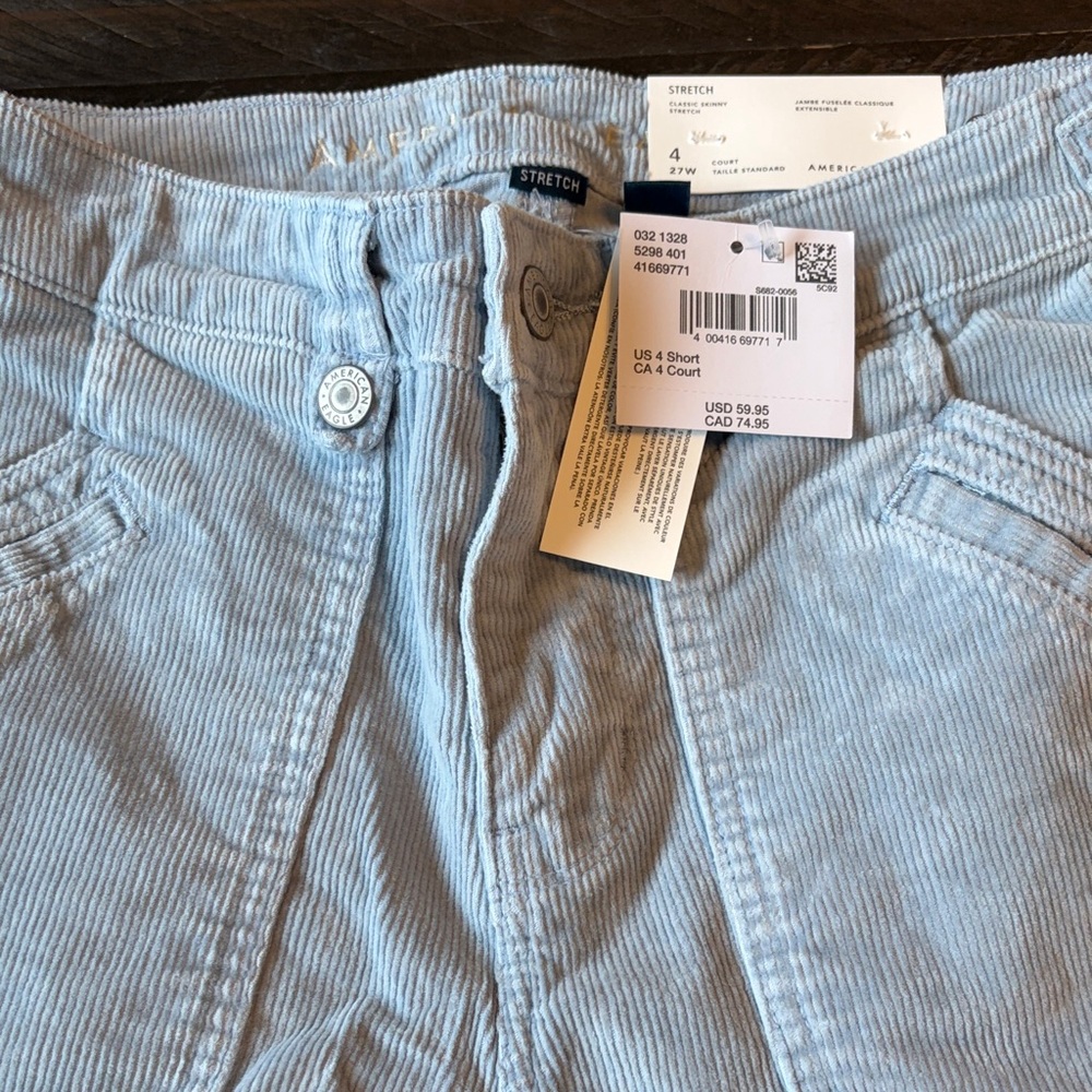 American Eagle Outfitters Light Blue Corduroy Pants